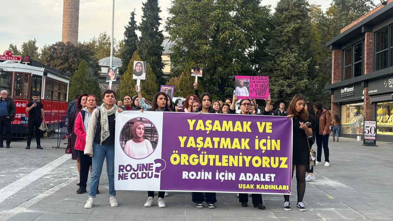Uşaklı kadınlar hayatını kaybeden Rojin Kabaiş için yürüdü