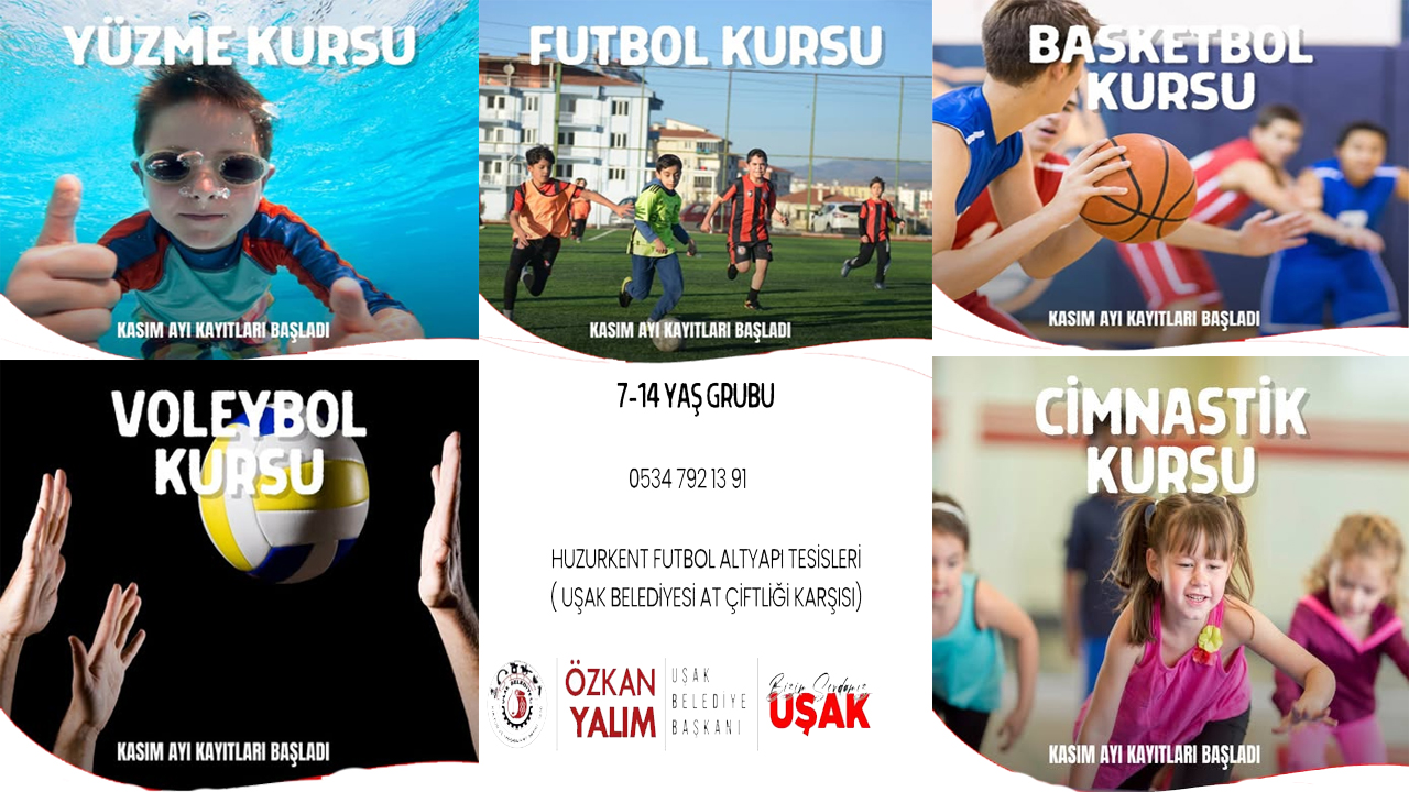 Uşak’ta Kış Sporları Başlıyor: Yüzme ve Futbol Kursları İçin Kayıtlar Açıldı