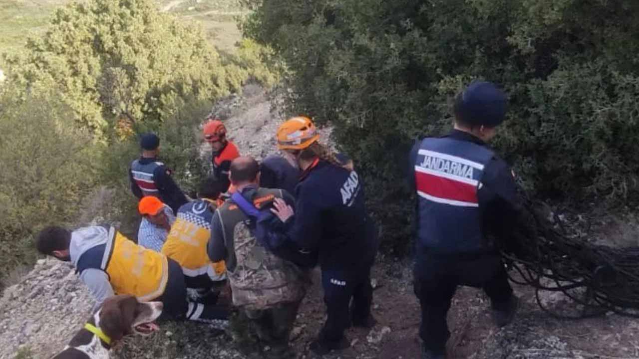 Uşak'ta 10 metreden dere yatağına düşen avcı yaralandı