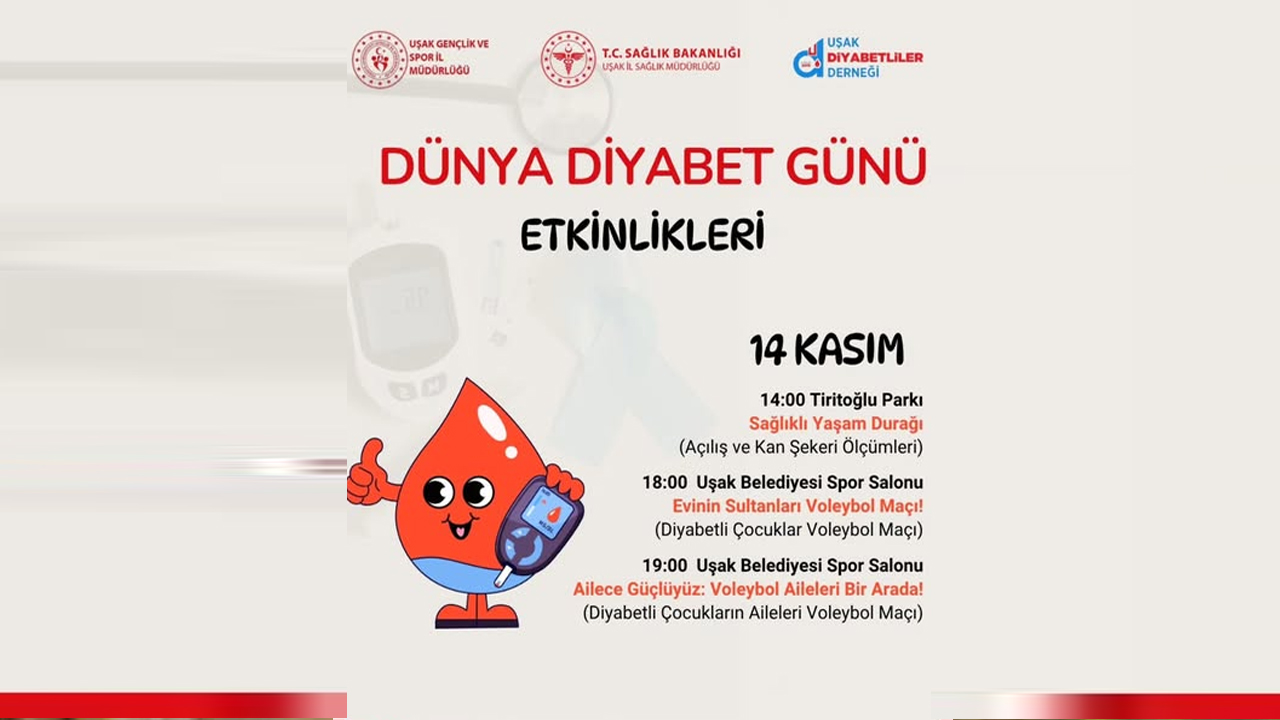 Uşak'ta Renkli Etkinliklerle Diyabet Farkındalığı