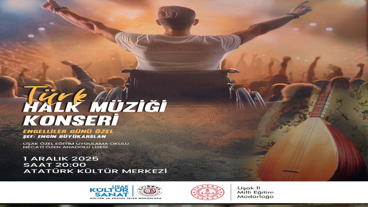Uşak'ta Engelliler Gününe Özel 100 kişilik Dev Koroyla Konser