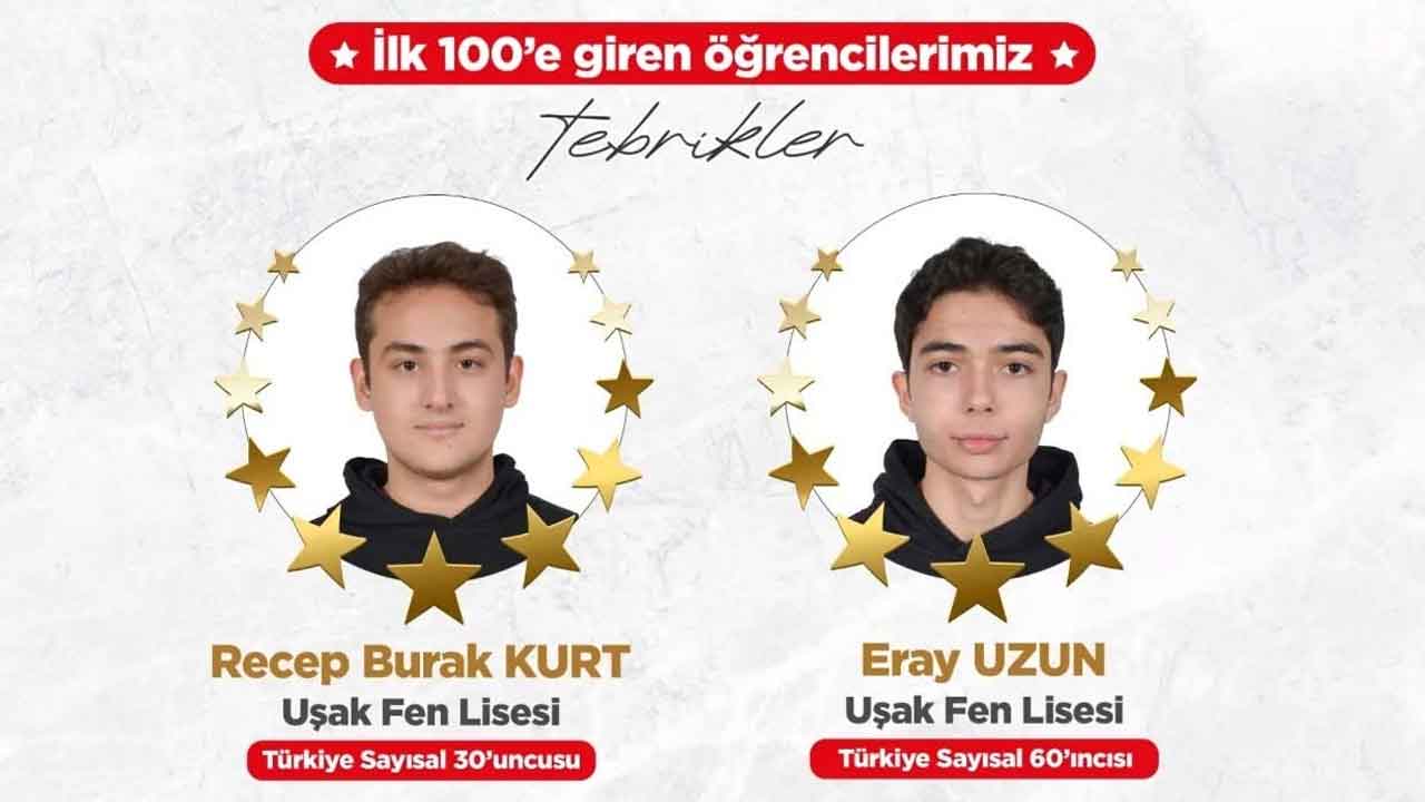 MSÜ Sınavında Uşak Damgası İlk 100’de İki İsim