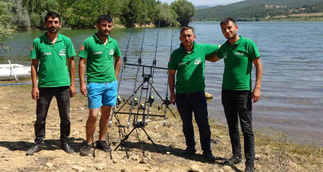 Olta balıkçıları Göğem Göleti'nde kıyasıya yarıştı