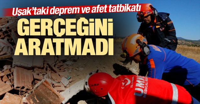 Uşak'taki deprem ve afet tatbikatı gerçeği aratmadı