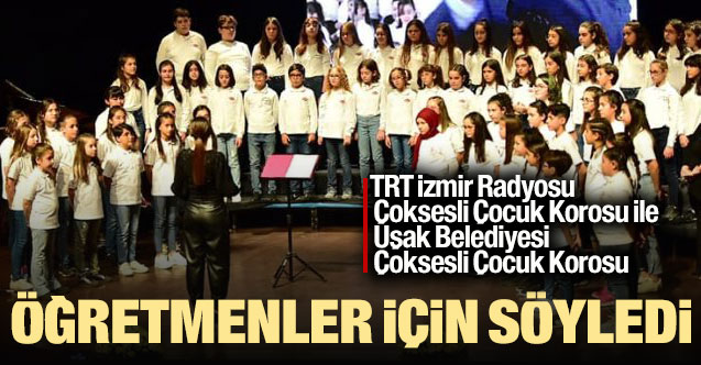 Uşak'ta minikler "Öğretmenler Günü" için söyledi