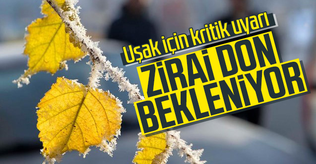Meteorolojiden Uşak için zirai don uyarısı