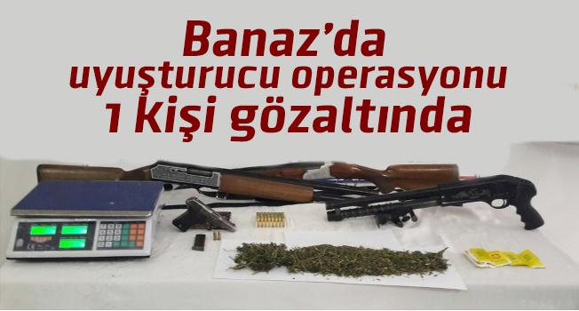 Banaz'da uyuşturucu operasyonu, 1 gözaltı
