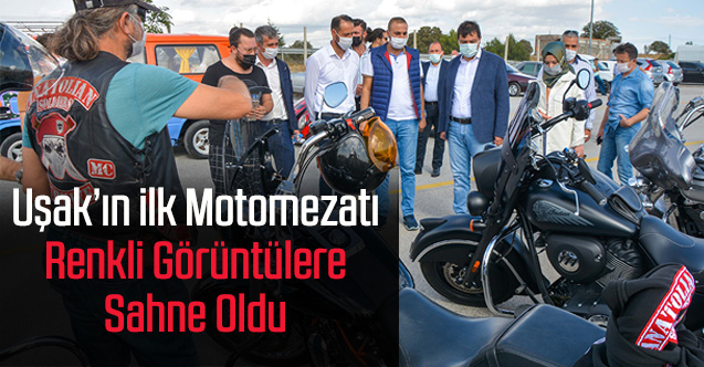 Uşak’ın ilk motomezatı renkli görüntülere sahne oldu