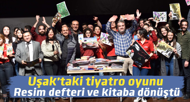 Tiyatro oyunu ihtiyaç sahipleri için resim defteri ve kitaba dönüştü