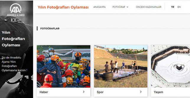 Anadolu Ajansının (AA) düzenlediği "Yılın Fotoğrafları" oylaması