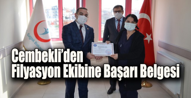 Kaymakam Cembekli’den Sivaslı TSM Filyasyon ekibine teşekkür