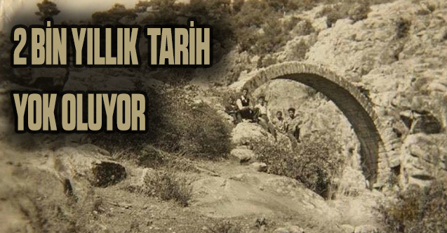Tarihi su kemerleri bakımsız ve harap halde