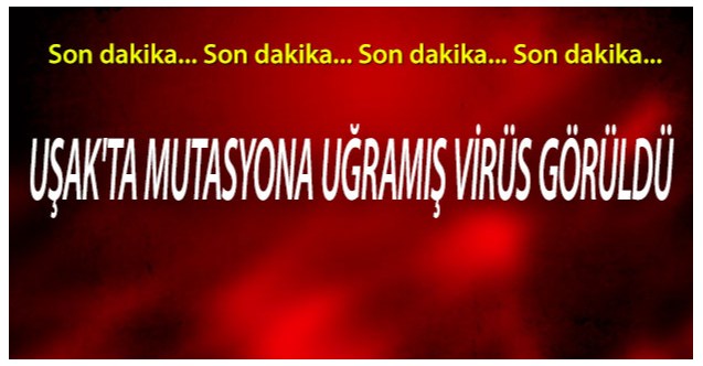 “Uşak’ta 6 kişi de mutasyona uğramış virüs vakası görüldü”