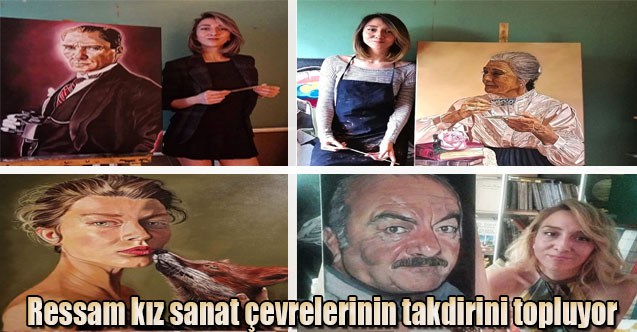 Karahallılı ressam kız sanat çevrelerinin takdirini topluyor