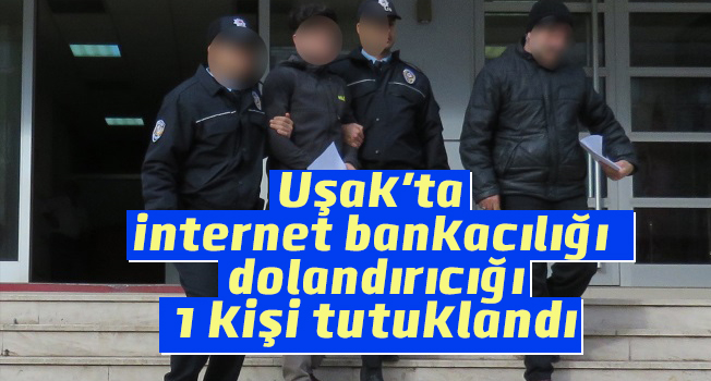 Uşak'ta internet bankacılığı dolandırıcılığı, 1 kişi tutuklandı
