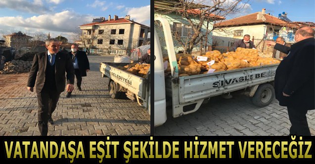 Sivaslı halkına çuvallarla patates dağıtıldı