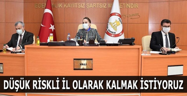 Vali Kocabıyık; “Düşük riskli il olarak kalmak istiyoruz”