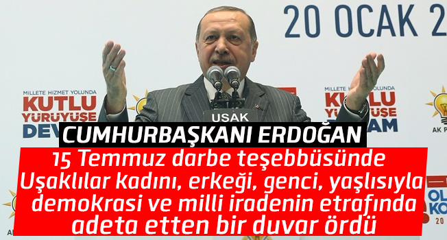 Cumhurbaşkanı Erdoğan Uşak'ta