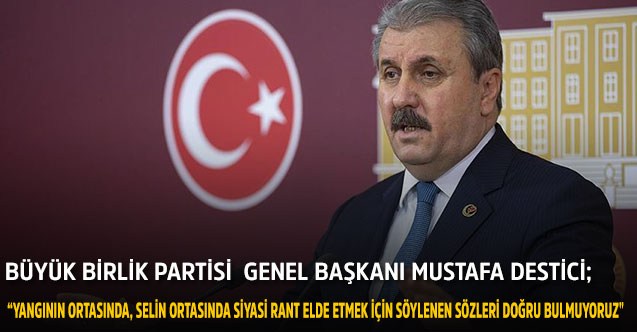 BBP Genel Başkanı Destici Uşak'ta açıklamalarda bulundu: