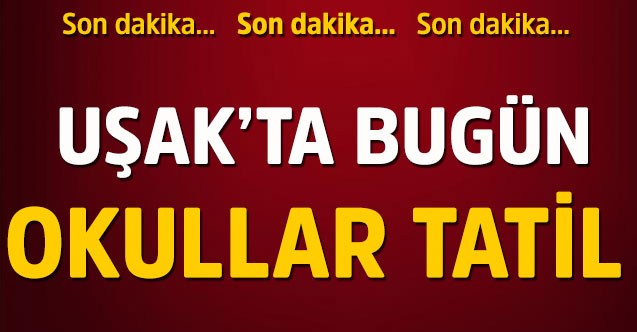 Uşak’ta okullara kar tatili