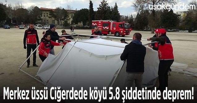 Merkez üssü Ciğerdede köyü 5.8 şiddetinde deprem!