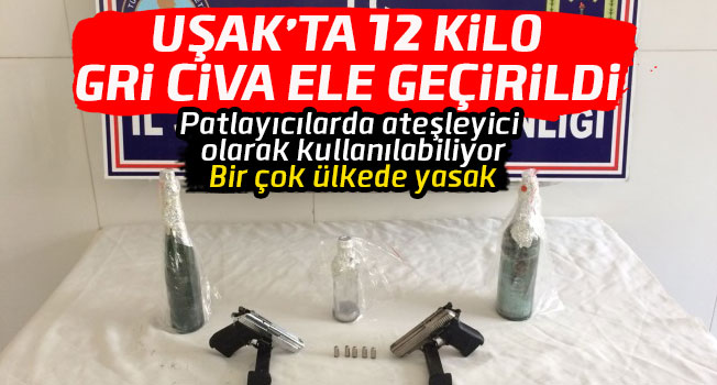 Uşak'ta 12 kilogram gri cıva ele geçirildi