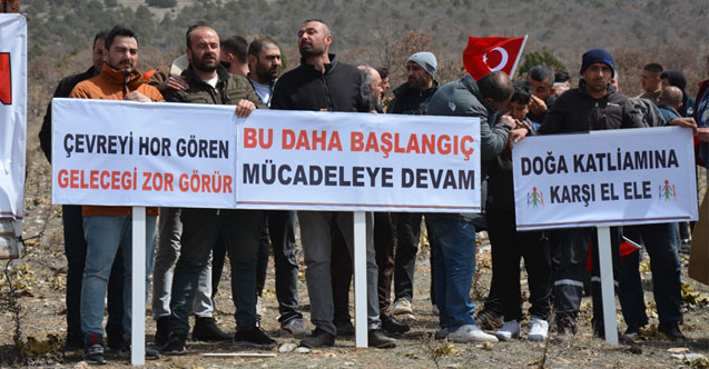 Gürpınarlılar kalker ocaklarına isyan etti