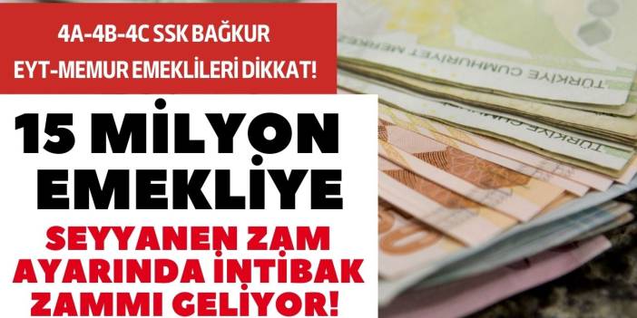 Emeklilere seyyanen zam ayarında intibak zammı! Erdoğan'dan emekliye müjde 5 haneli maaş sözü sızdırıldı