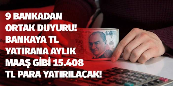 Faizin kayışı koptu bankalardan flaş duyuru! Türk Lirası yatırana maaş gibi aylık 15.408 TL ödeyecekler