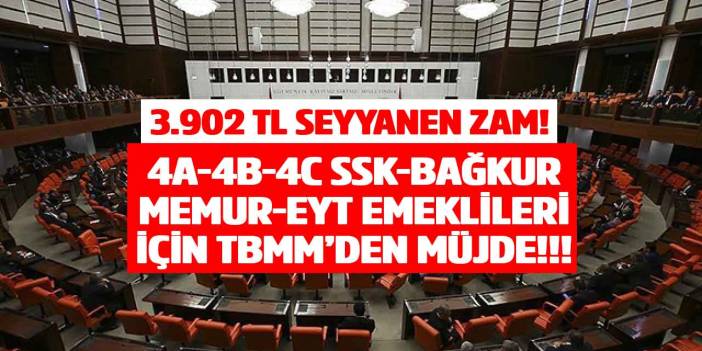 Milyonlarca emeklinin gözü kulağı bu haberdeydi! TBMM'den müjde geldi 3.902 TL seyyanen zam için adım atıldı