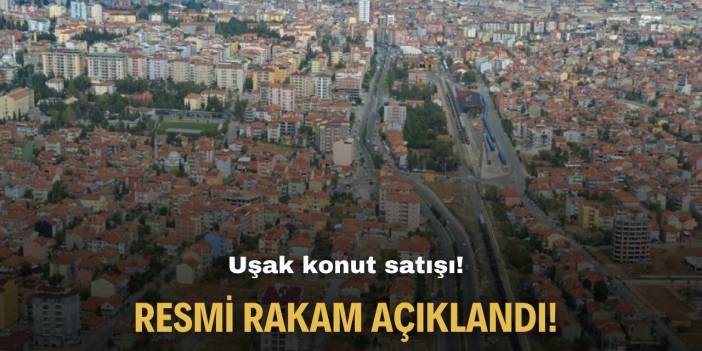 Uşak'ta konut satış rakamı açıklandı! Geçen yıla göre 42 adet arttı!