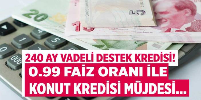 Kredi kampanyasına psikolojik sınır ayarı! 240 ay vadeli 0.99 konut kredisi müjdesi bekleniyor