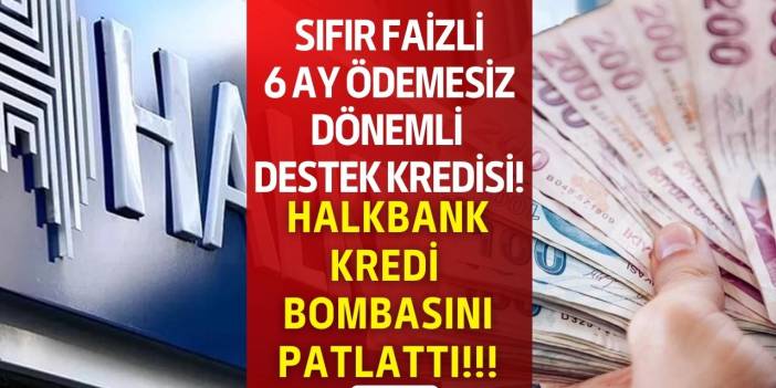 Halkbank kredi bombasını patlattı! 6 ay ertelemeli SIFIR FAİZLİ 500.000 TL destek kredisi başvuru ekranı açıldı