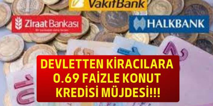 Halkbank Vakıfbank Ziraat Bankası kiracıları ev sahibi yapacak! 0.69 faizle hiç evi olmayanlara konut kredisi