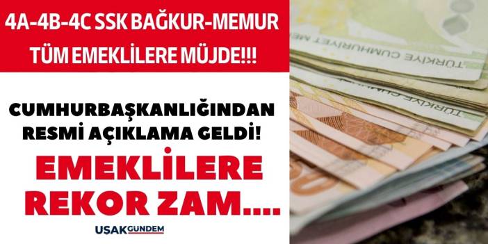 Cumhurbaşkanlığından SON DAKİKA emekli maaşına yeni zam MÜJDESİ! Tüm EMEKLİLERE MAAŞ ZAMMI geliyor