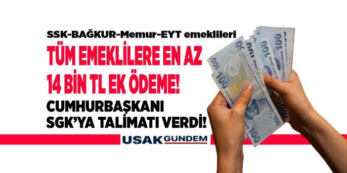 SGK düğmeye bastı! SSK BAĞKUR EYT memur emeklileri 4A 4B 4C farkı yok emeklilere en düşük 14 bin TL ek ödeme masada