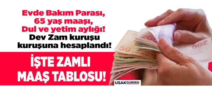 65 yaş yaşlılık aylığı evde bakım parası dul ve yetim maaşı alanlara MÜJDE! Dev ZAM kuruş kuruş hesaplandı