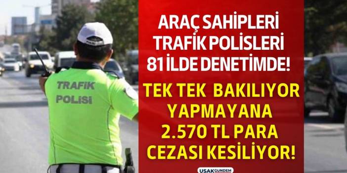 Araç sahipleri 81 ilde trafik polisleri denetime çıktı! Tek tek bakılıyor yapmayana 2.570 TL para cezası kesiliyor