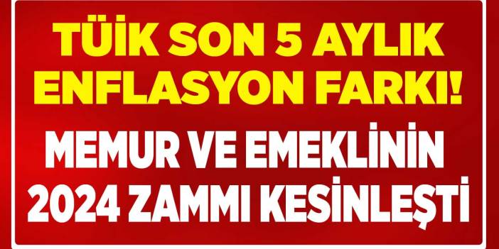 2023 son 5 aylık enflasyon oranı! 2024 Emekli ve memur maaşı TÜİK TEFE TÜFE enflasyon farkı hesaplama
