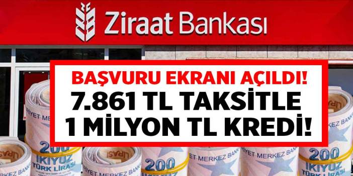 Ziraat Bankası'ndan yılbaşı kampanyası! 7.861 TL taksitle 1 milyon TL konut kredisi başvurusu başladı