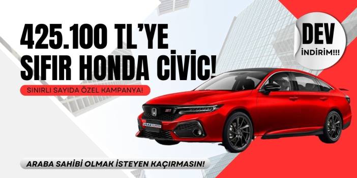 Honda Civic için ÖTV sıfırlandı! Kararı Erdoğan açıkladı 425.100 TL'ye vergisiz satılacak