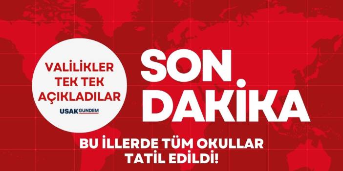 Valilikler ardı ardına açıkladılar! Bu illerde okullar tatil edildi!