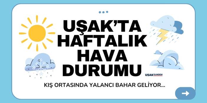 Uşak'a bir kere daha bahar geliyor! İşte 5 günlük hava durumu tahmin raporu